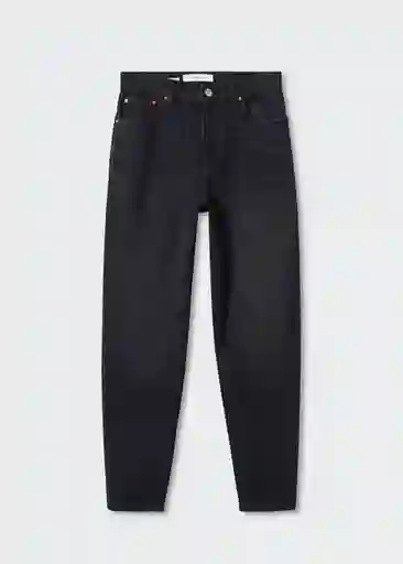 Pantalón Jean New Mom Tejano Negro Talla 46 Mujer Mango