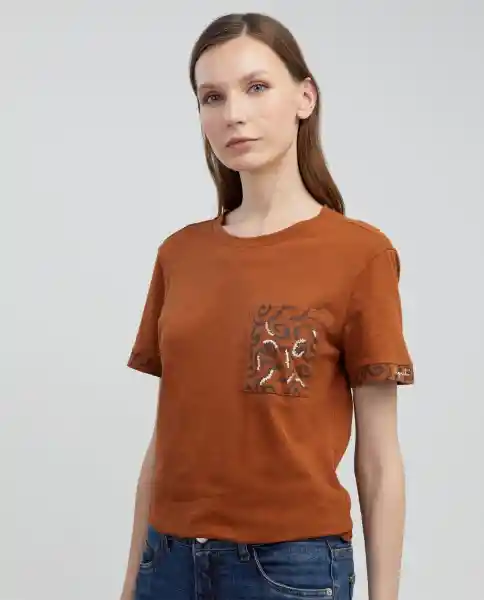 Camiseta Naranja Comadreja Oscuro Talla S 901E009 Esprit