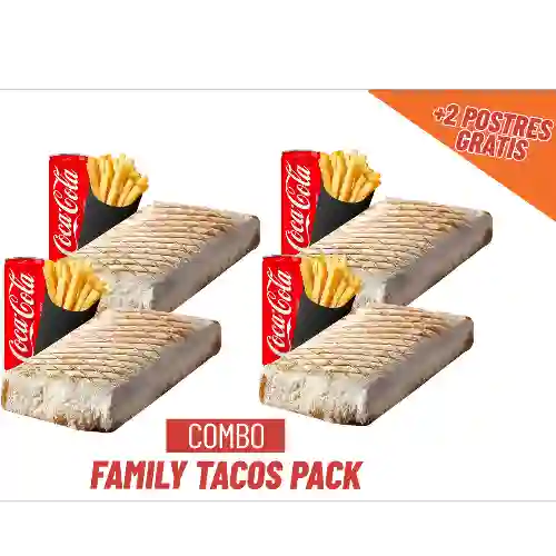 Combo Family Tacos + 2 Postres Gratis