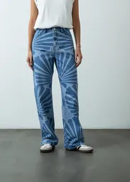 Jean Annie Mujer Azul Indigo Claro Talla 10 Naf Naf