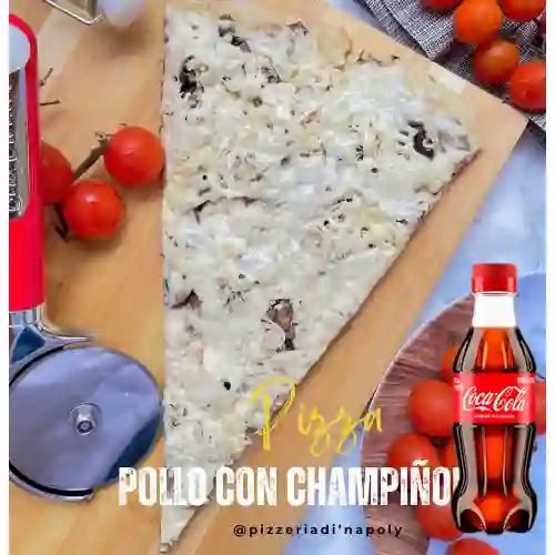 Combo Pizza de Pollo&Champiñón +Cocacola Orig 250ML