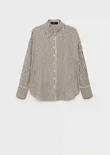 Camisa Sal Offwhite Talla M Mujer Mango