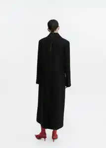 Abrigo Dejavu Negro Talla XL Mujer Mango