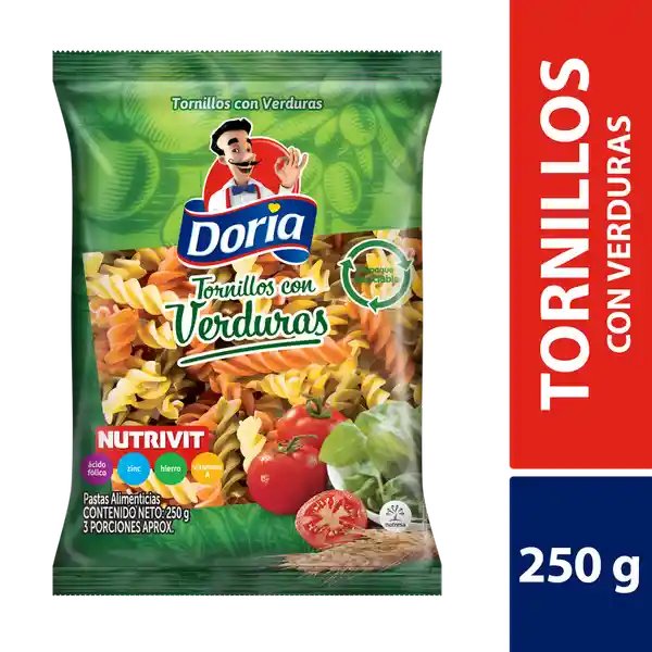 Doria Pasta Tornillos con Verduras