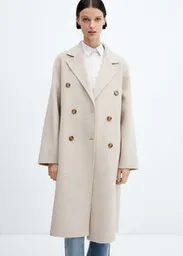 Abrigo Picarol Piedra Talla XL Mujer Mango