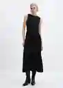 Vestido Caldera-A Negro Talla L Mujer Mango