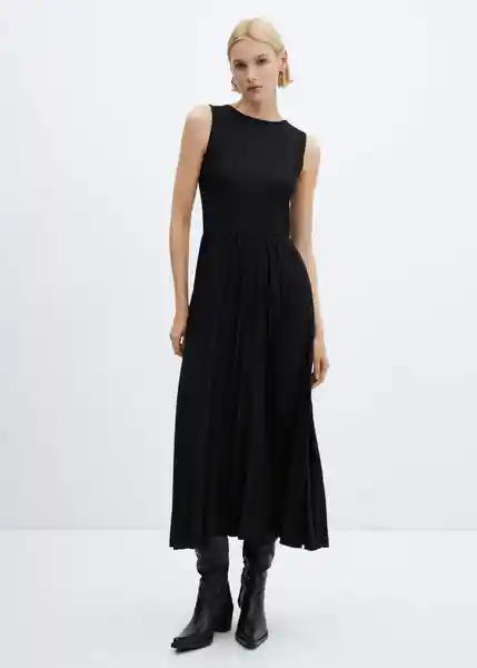 Vestido Caldera-A Negro Talla L Mujer Mango