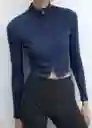 Chaqueta Cárdigan Loreto Azul Talla S Mujer Mango