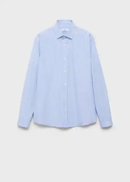 Camisa Playr Celeste Talla M Hombre Mango