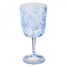 Copa Elaborada en Acrílico. Color Azul. Moderno Diseño. Contraste Brillante. Forma Circular. Resistente a Golpes. de Fácil Limpieza. Práctico. Capacidad 347 mL. Sku 207438