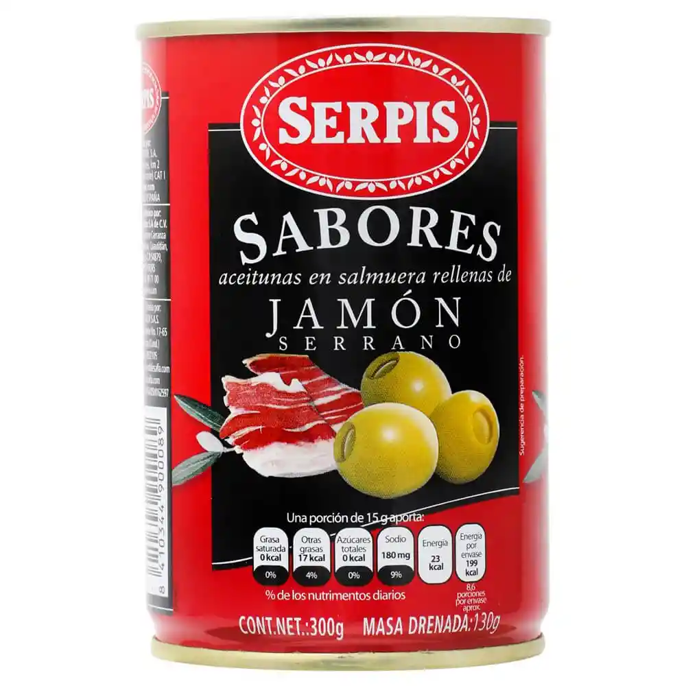Serpis Aceitunas Rellenas de Jamón Serrano