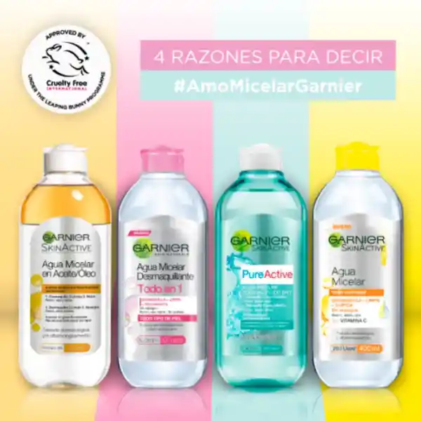 Agua micelar Garnier Original Todo en 1 400 ml