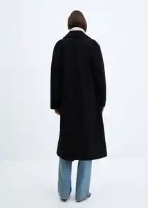 Abrigo Gauguin Negro Talla XL Mujer Mango