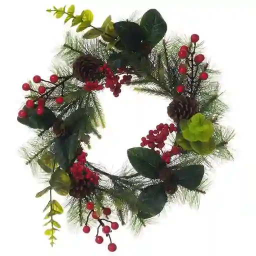 Corona Rojo Verde 45 cm 831-Mxmas67-2402B Finlandek