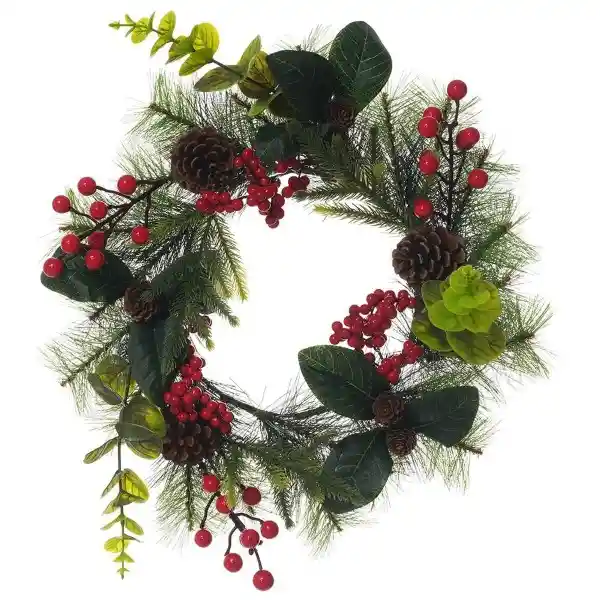 Corona Rojo Verde 45 cm 831-Mxmas67-2402B Finlandek