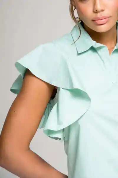 Camisa Shophie Color Verde Porcelana Talla S Ragged