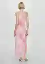 Vestido Iris Rosa Pastel Talla M Mujer Mango