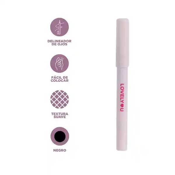 Delineador de Ojos en Gel Lovely u Negro Miniso