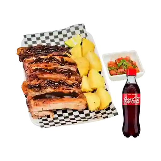Combo Costilla de Cerdo Al Barril +Cocacola Orig 400ml