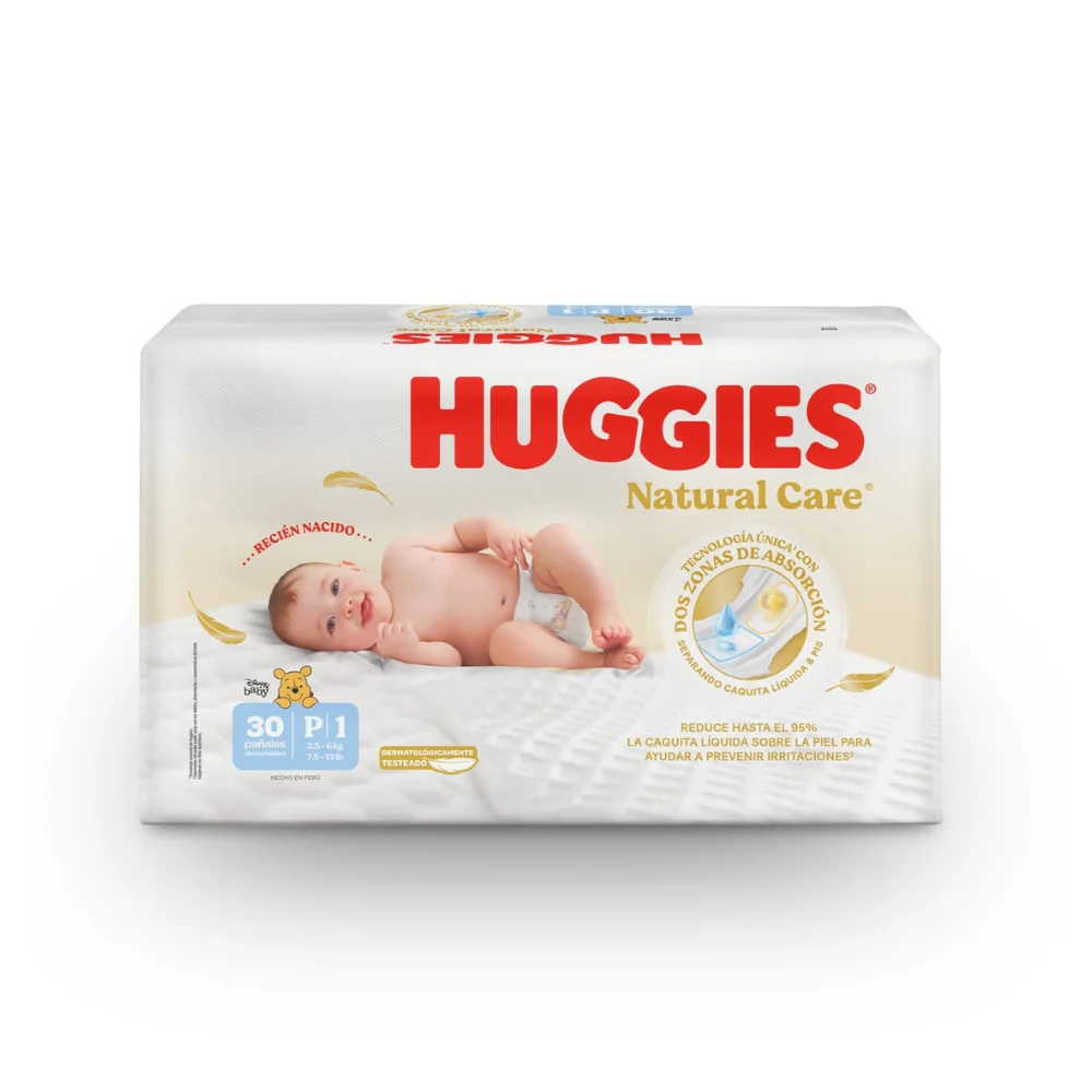 Pañal Huggies Natural Care P 30 Und