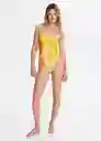 Vestido Bañador Arabella Amarillo Pastel Talla XS Mujer Mango