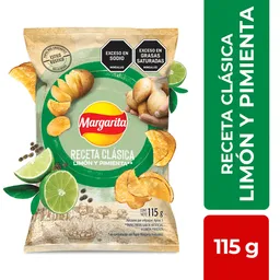 Margarita Snack Papas Receta Clasica Limon Pimienta 115 g