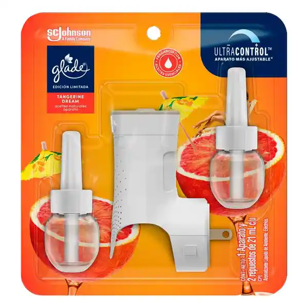 Glade Aromatizante Ambiente Líquido Eléctrico Tangerine 378431