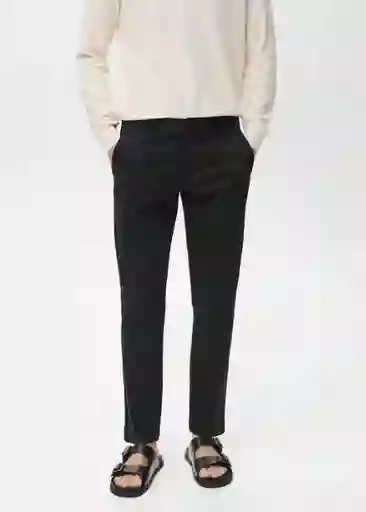 Pantalón Prato Negro Talla 38 Hombre Mango