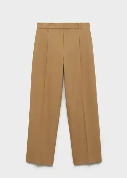 Pantalón Cesarw Camel Talla 38 Mujer Mango