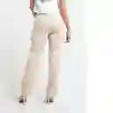  Pantalon Drew Beige Goma Medio Talla 6 Naf-Naf 