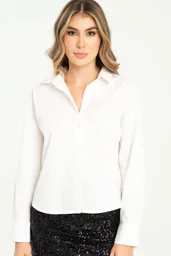 Camisa Manga Larga Yara Color Blanco Crudo Talla XL Ragged