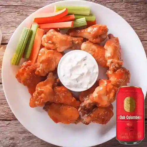 Combo Alitas 10 Pz + Cerveza Club Colombia 330 ml