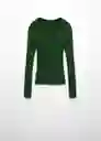 Jersey Goleta Verde Talla M Mujer Mango