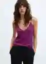 Top Xlenju Morado Talla S Mujer Mango