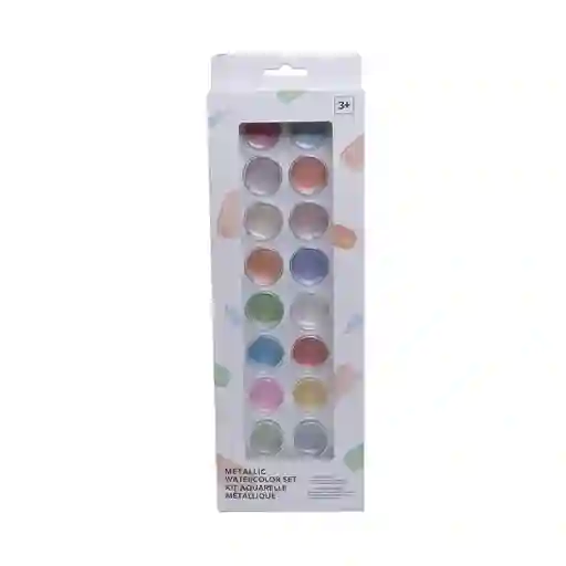 Miniso Set de Acuarelas Colores Metálicos