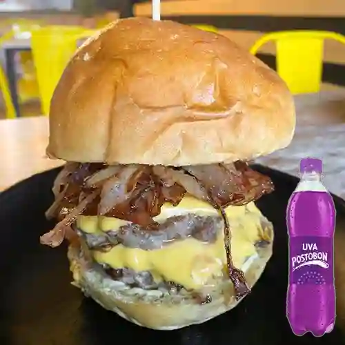 Combo Hamburguesa con Tocineta + Postobon Uva 400 ml