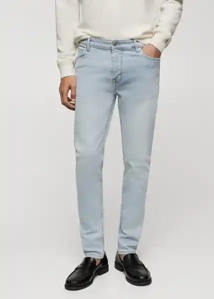 Pantalón Jean Jude Tejano Claro Talla 42 Hombre Mango