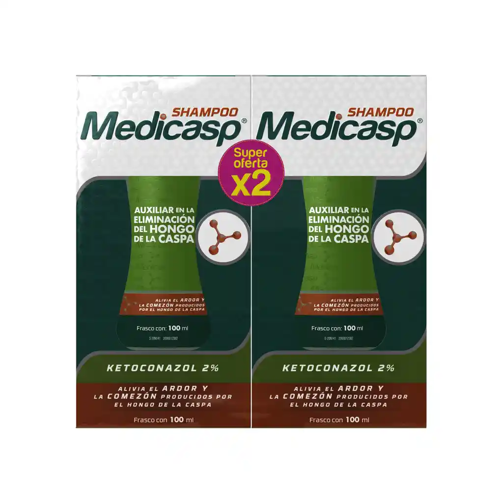 Medicasp Shampoo Capilar Anticaspa Ketoconazol X 2 Unid