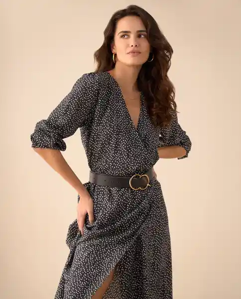 Vestido Jaguar Negro Ultraoscuro Talla S 491G015 Esprit