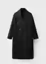 Abrigo Picarol Negro Talla L Mujer Mango