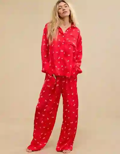 Pijama Rojo Aerie Talla MEDIUM 1628572 American Eagle