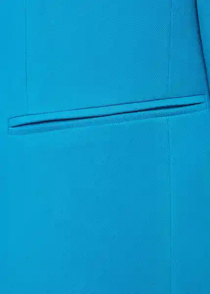 Saco Americana Tempo Azul Talla S Mujer Mango