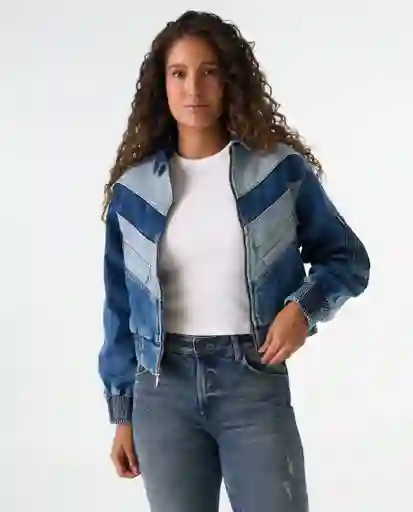 Chaqueta Mujer Azul Talla S 322G005_AZU174021 Americanino