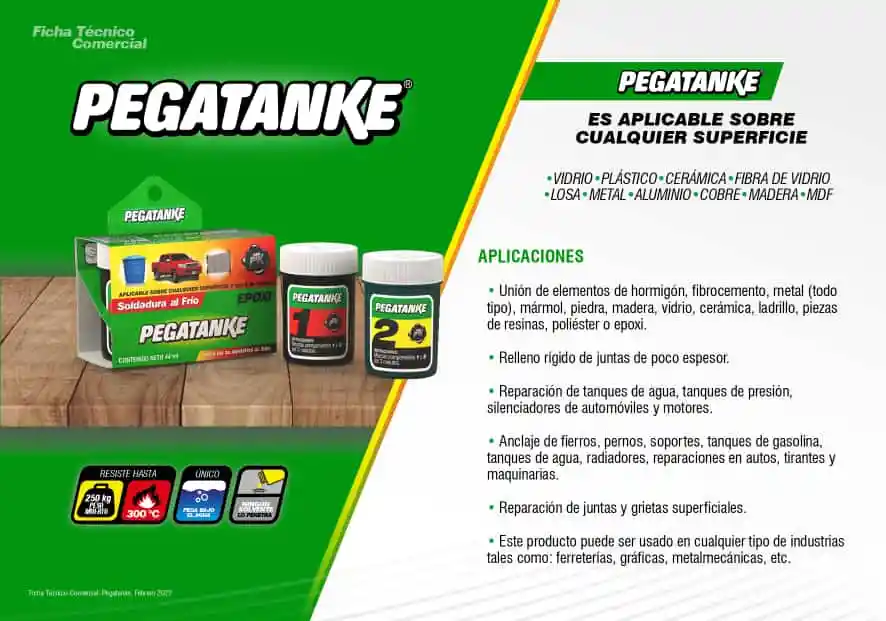 Pegamento Epoxico Extra Fuerte Pegatanke (negro)