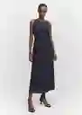 Vestido Elna-h Navy Talla M Mujer Mango