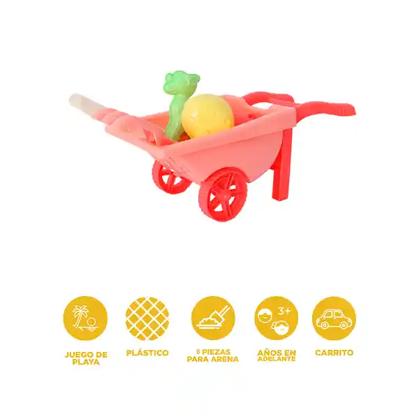 Set Carrito de Playa Rosa Miniso