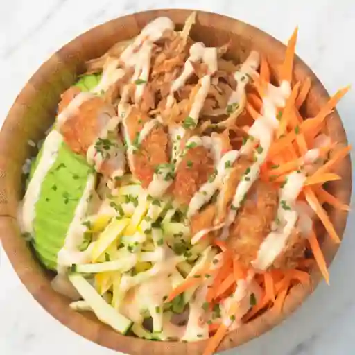 Kani poke con bebida