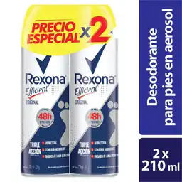 Rexona Efficient Original Desodorante para Pies  Triple Acción Aerosol 