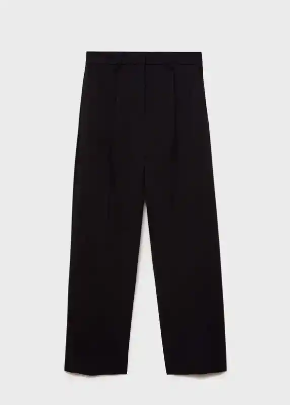 Pantalón Roro Negro Talla 34 Mujer Mango