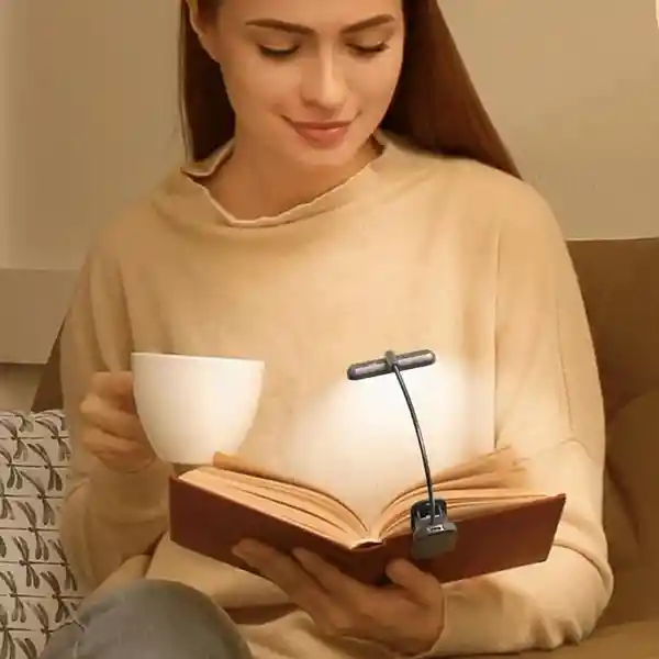 Glocusent Luz de Lectura Usb Giratoria Gris